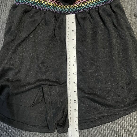 NEW Cupshe Strapless Romper Black Rainbow Lightweight Beach Boho Women's Small - Picture 8 of 14